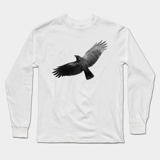 Crow Long Sleeve T-Shirt by Little Rabbit